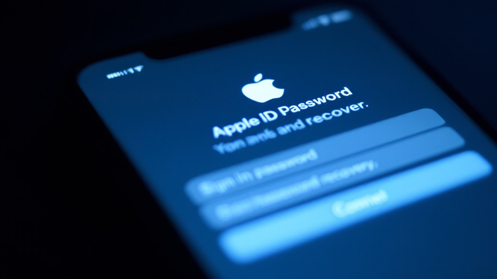 iPhone affichant un écran de connexion à un identifiant Apple